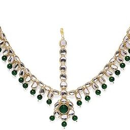 zaveri pearls Gold Tone Bridal Mathapatti for Women-ZPFK9001-picture-14