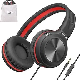 SIMOLIO Wired Headphone with Microphone & Volume Control, Hearing Protection Foldable Lightweight Headset w/ 85dB 95dB 105dB Volume Limited&Share Port &Pouch,Stereo Headphone for Computer PC Cellphone-picture-13