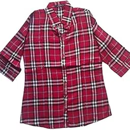 Curves Women's Cotton Top RED Color & Size Medium-picture-40