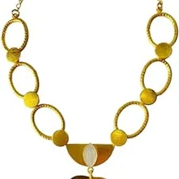 Oval Sakshi Leaf Necklace| Jewelry For Women & Girl's-image-0