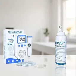 MDSS™ Portable Fetal Doppler with 250ml ECG Gel | Blue Baby Heartbeat Monitor with Clear Speaker | for Home, Hospital & Clinical Use-picture-25
