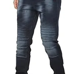 capichino Men's Slim Fit Washed Jogger Jeans Stretchable (Black,Multisize)-picture-52