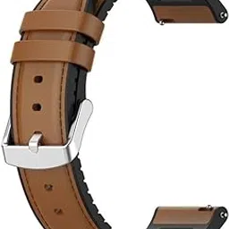 AONES 22mm Watch Strap Leather Silicone Belt for Noise Noisefit Halo Plus/Noise Noisefit Origin/Noise Colorfit Pro 4 Alpha/Noise Noisefit Twist/Noise Color Fit Pro 3 Smartwatch Hook Band image 1