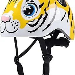 MERISHOPP Kids Bicycle Helmet Cartoon Lightweight for Bike Riding Cycling Roller Skate Tiger | Lightweight Sports Helmet | Helmet Accessories-image-34