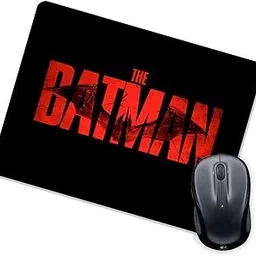 Fairus The Batman Logo Gaming Mouse Pad, Black and Red Design with Mouse-image-62