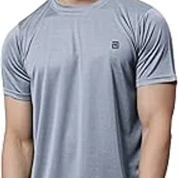 MENINO Men's Polyester Regular Dry Fit Sports Activewear Half Sleeve Gym T-Shirt for Training, Workout, Running and Casual Wear-picture-12