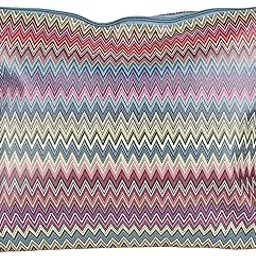Eternia® Multicolour Zigzag Printed Artificial Leatherette Multipurpose Pouch – Large Size Cosmetic & Stationery Organizer Bag for Travel, Office, or Daily Use-image-1