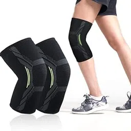 DMK Knee Compression Support Knee caps For Women and Men (Pack Of Pair) For Use Volleyball, Running, Gym, Badminton, Kabaddi. etc (Medium)-picture-18