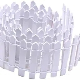 MYADDICTION 4xMiniature Fairy Garden Fence 90x5cm for Dollhouses Fairy Gardens Accessories White-image-41