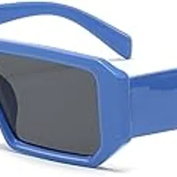 augen Modern Rectangular Plastic Unisex Sunglasses UV 400 Protected Large Size (187)-picture-49