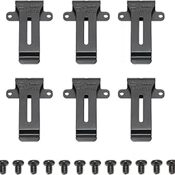 Estink Radio Belt Clip Replacement, Pack of 6 Portable Metal Radio Belt Clamp with Screw Replacement Belt Clip for Handheld Radio, for TK 208 TK 308 for BF 888S, Black-picture-10