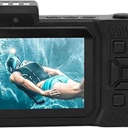 4K 65MP HD Underwater Camera, Autofocus 2.88in 1.44in Dual Screen 10x Optical Zoom, 2500mAh 33FT Waterproof Camera Underwater Digital Camera for Snorkeling (Black)-picture-11