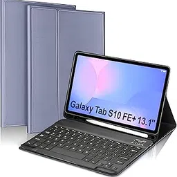 ProElite Keyboard case for Samsung Galaxy Tab S10 FE Plus 13.1 inch with S Pen Holder, Magnetic Detachable Wireless Bluetooth Keyboard for Samsung Galaxy Tab S10 FE Plus 13.1 inch, Lavender-picture-24