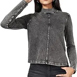 sf jeans by pantaloons Women's Solid Slim Fit Top-picture-29