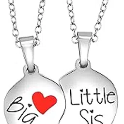 sheridanstar Big Sis & Little Sis Heart Necklace Set, Sister Necklace Jewelry Gift Set for 2-picture-10