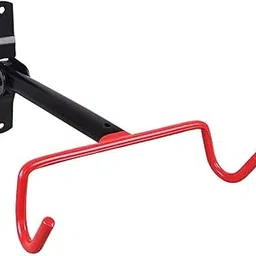 Wall-Mounted Bicycle Storage Hook, Foldable Design, Black and Red, 30 kg Capacity-image-53