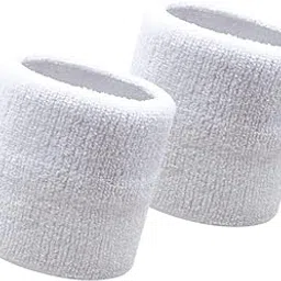 Sweksha Creations Wrist Band for Men & Women 3 Inch - Wrist Sweat Band (White)-picture-14