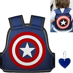 Ahamo Kids Safety Belt for Bike/Scooty/Two Wheeler (2-12 Years) | Adjustable Baby Bike Seat Belt with Reflective Heart Keychain | Durable Motorcycle Safety Harness (Navy Blue Captain)-picture-19