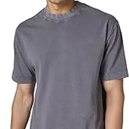 xyxx Haze Solid Acid Wash Cotton Tshirt for Men | Relaxed Fit Round Neck Tshirt-picture-33