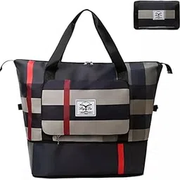 rk retailer Large Capacity Foldable Travel Bag for Women, Lightweight Weekender Bag for Women Travel, Dry and Wet Separation Foldable Bag for Travel Duffel Bag for Women - Red-picture-28