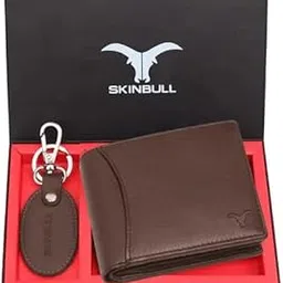 Stylish Men’s Compact Brown Wallet with Coin Pocket and ID Window & Key Ring_WLT_163_Dark Brown-picture-28