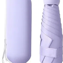 alexvyan Mini Umbrella with Case for Men & Women (Manual Open) Compact Travelling Umbrella, Polyester & UV Protection Fabric for Summer/Anti-Slip Handle- Use in Rain & Summer- 6 Frame-2024 (Purple)-picture-21