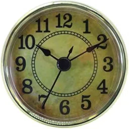 ATORSE 3x70mm Dial Black Arabic Numeral Quartz Clock Insert Movement with Golden Trim-image-63