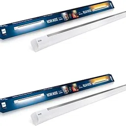PHILIPS polycarbonate Twinglow 20-Watt +20-Watt LED Up-Down Batten Tubelight (Yellow Uplight - Relax Mode and White Downlight- Work Mode), Pack of 2 image 1