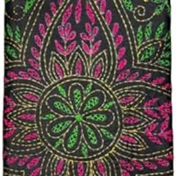 sanavi's saree kuthir Handwoven Bhagalpuri Silk Kantha Stitch Saree with Blouse Piece Included-picture-27