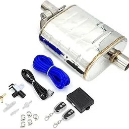 Careflection Stainless Steel Outlet Tip Inlet Welded with Different Sound/Dump Valve Exhaust Cutout Single Muffler with Remote Control Set (51mm RIGHT)-picture-25