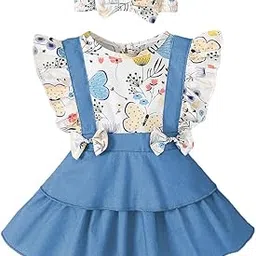 hopscotch Baby Girls Graphic Print Short Sleeves White Casual Dresses-picture-18