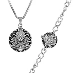 ringzinnie Religion Bracelets Chain for Men Women with Stainless Steel Hanuman Face Hand Shaped Valentine's Day Couple Gifts for Lovers | Friendship Bracelet | Spiritual & Stylish Bracelet for Festivals & Gifting-picture-17