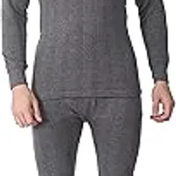 alfa Men's Quilted Steam Disinfected Cotton Thermal Top and Lower Set (Deep Neck Top and Trouser)-picture-18