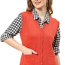 monte carlo Womens Solid V Neck Sleeveless Wool Blend Casual Sweater (1230718SL)-picture-44