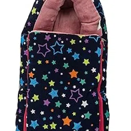 BAYBEE Little Max 3 in 1 Velvet Baby's Cotton Bed Cum Carry Bed Printed Baby Sleeping Bag-Baby Bed-Infant Portable Bassinet-Nest for Co-Sleeping Baby Bedding for New Born 0-6 Months (Pink)-picture-11