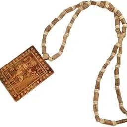 Dharmsaar Shri Baba Bagheshwar Dham Hanuman Locket, Original Brown Wooden Tulsi Mala Beads Pendant for Men and Women, Bagheshwar Dham Balaji Kanthi Mala (Neck length)-picture-15