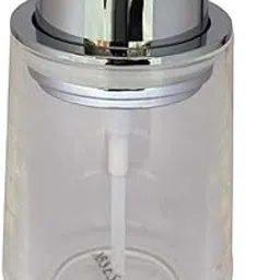 Obsessions Large Size Soap & Lotion Dispenser, Chrome Finish Pump, Polyresin, Ideal for Bathroom, Kitchen Vanity 300ml (L) 8.4 x (W) 8.4 x (H) 12.7cm_Transparent-picture-15