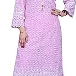 Womens Fancy Embroidery Lucknowi Chikankari Style Cotton Blend Traditional Straight Printed Kurta and Palazzo Set-image-32