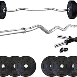 Pvc Plates 12 Kg Home Gym Combo With 3 Feet 19mm Curl Rod & Dumbbells Weight, Black-picture-58
