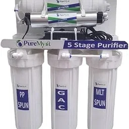 PureMyst 5 Stage Electric Gravity Base Under Sink/Wall Mount UF Filter Membrane-UV Water Purifier filter-No TDS Reduction, No Wastage,and Without RO-Not Suitable for Borewell or Tenker Water-picture-14