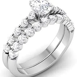 avsar jewellery 14k (585) White Gold Ring for Women image 1