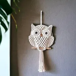 Lachicraft Macrame Wall Hanging Owl Dream Catchers Large Handmade Boho Woven Modern Wall Art for Kids Bedroom Dorm Nursery Chic Ornament Craft 24 x 13 inches-image-54