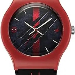 Deadpool Wolverine Quartz Analog Dial with Black Silicone Strap Watch for Unisex-image-90