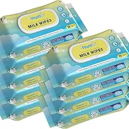 Mumta Milk Baby Wipes|With Vitamins & Milk Water |99.5% Pure Water|INFUSED WITH PROBIOTICS|Super Soft & Moisturising, Hydrates Skin|Prevent irritation & Rashes| 648 Wipes-image-2
