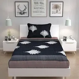 Fitted CottonSingle Bedsheet (Elastic) with 1 Pillow Cover Single Gold 416-picture-31