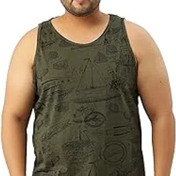 diversify Men's Cotton Blend Plus Size Round Neck Sleeveless Regular Fit Printed T-Shirt-picture-46