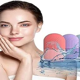 ( Pack Of 2 ) Ice Roller Face Eye and Dark Circle Remover For Girl Boy Glowing Skin Facial Massage Roller Care Silicone Ice Stick Face Ice Mould Unbreakable Reusable Tool (Multi color)-picture-28