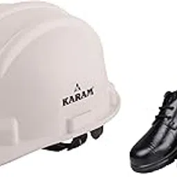 Karam FS05 Black Leather Safety Shoes for Men | Single Density with Steel Toe | Antistatic, Antislip-picture-10