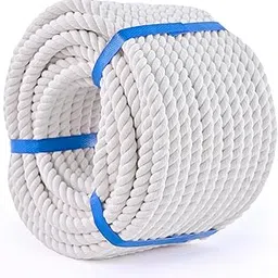 10mm Macrame Cord, 35 Feet 3Ply Twisted Craft Cotton Rope Thick Nautical Rope for Crafts, Wall Hangings, Plant Hangers, Knotting, Rope Basket Making, Boho Decor (Beige)-picture-17