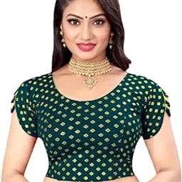 appera "wear to shine" APPERA Women's Printed Readymade Blouse, Hosiery Fabric Festive and Party Blouse, Stylish Choice for Sarees and Lehengas-picture-45